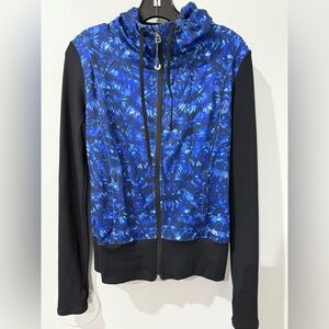 Alo Yoga Jacket Blue And‎ Black Size Small Hoodie Full Zip Athletic T
